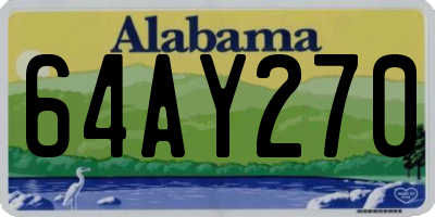AL license plate 64AY270