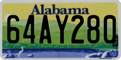 AL license plate 64AY280