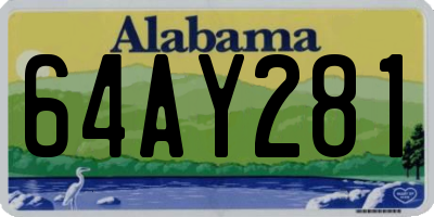 AL license plate 64AY281