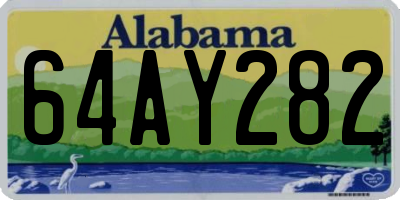 AL license plate 64AY282
