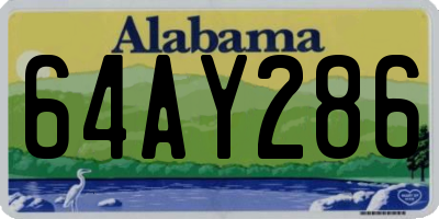 AL license plate 64AY286