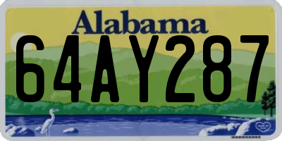 AL license plate 64AY287