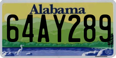 AL license plate 64AY289