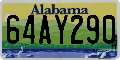 AL license plate 64AY290