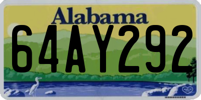AL license plate 64AY292