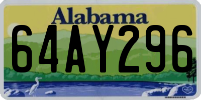 AL license plate 64AY296