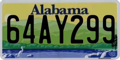 AL license plate 64AY299