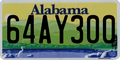 AL license plate 64AY300