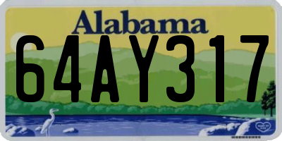 AL license plate 64AY317