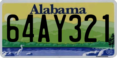 AL license plate 64AY321