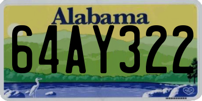 AL license plate 64AY322