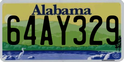 AL license plate 64AY329