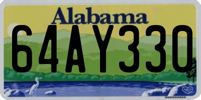 AL license plate 64AY330