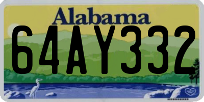 AL license plate 64AY332