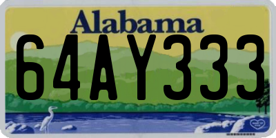 AL license plate 64AY333