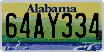 AL license plate 64AY334