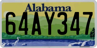 AL license plate 64AY347
