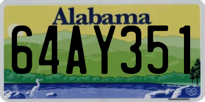AL license plate 64AY351