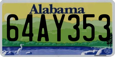 AL license plate 64AY353