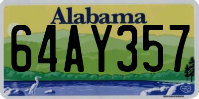 AL license plate 64AY357