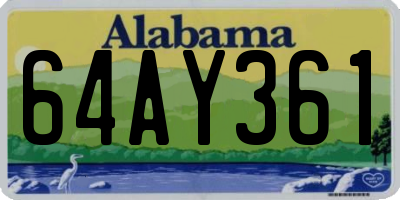 AL license plate 64AY361