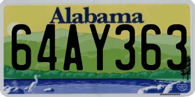 AL license plate 64AY363