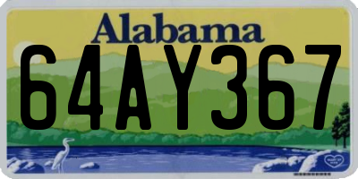 AL license plate 64AY367