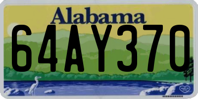 AL license plate 64AY370
