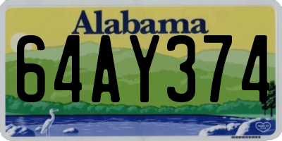 AL license plate 64AY374