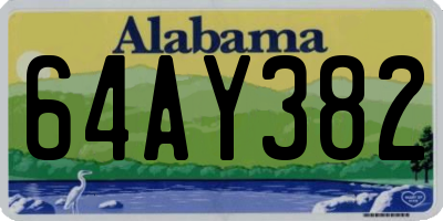 AL license plate 64AY382