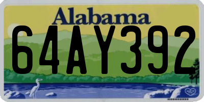 AL license plate 64AY392