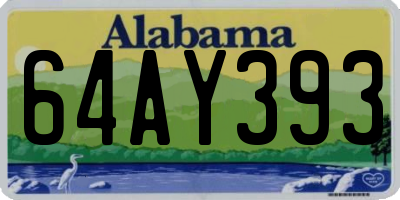 AL license plate 64AY393