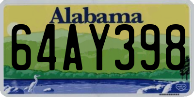 AL license plate 64AY398