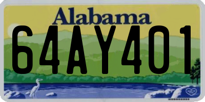 AL license plate 64AY401