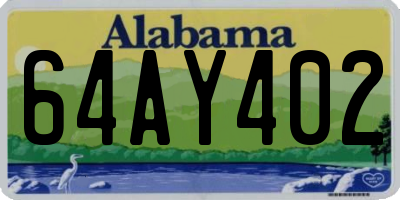 AL license plate 64AY402