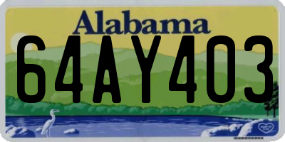 AL license plate 64AY403