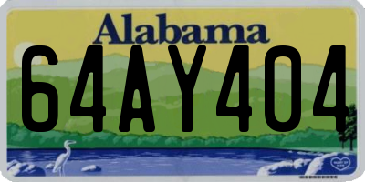 AL license plate 64AY404