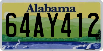 AL license plate 64AY412