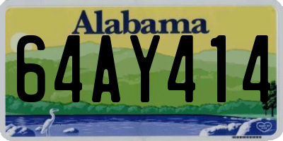 AL license plate 64AY414