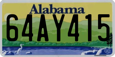 AL license plate 64AY415