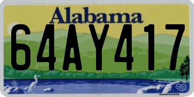 AL license plate 64AY417