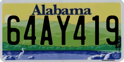 AL license plate 64AY419