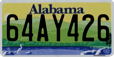 AL license plate 64AY426