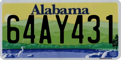 AL license plate 64AY431