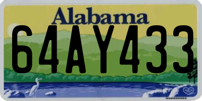 AL license plate 64AY433