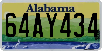 AL license plate 64AY434