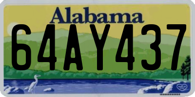 AL license plate 64AY437