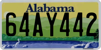 AL license plate 64AY442
