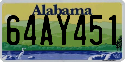 AL license plate 64AY451