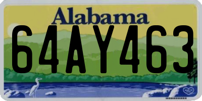 AL license plate 64AY463